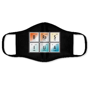 Discover Brasilia | Periodic Table of Elements Face Masks