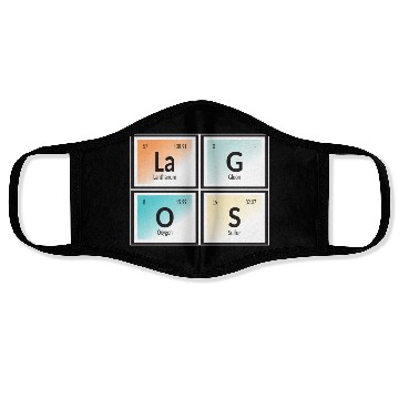 Discover Lagos | Periodic Table of Elements Face Masks