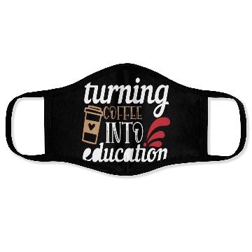 Discover Ed Teacher Coffee Teach Repeat Back to School Face Masks