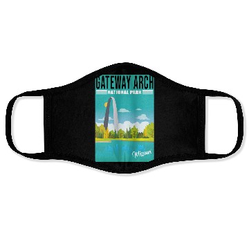 Discover Gateway Arch National Park Missouri, St Louis Face Masks