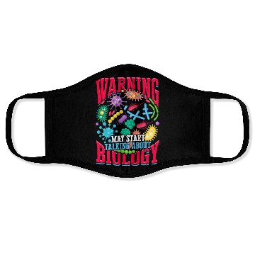 Discover Warning talking Biology Science Cellular Biologist Face Masks
