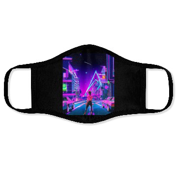 Discover Vaporwave Car Synthwave Girl Face Masks