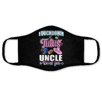 Discover Touchdown or Tutu Uncle Loves You Face Masks