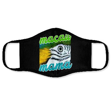 Discover Blue And Yellow Macaw - Parrot Face Masks