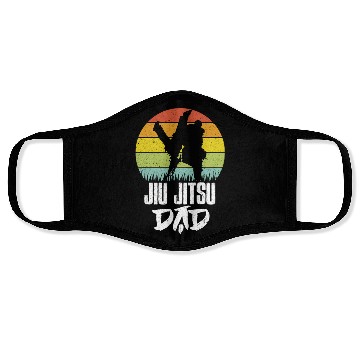 Discover Jiu-Jitsu Dad BJJ Father Vintage Martial Arts MMA Face Masks