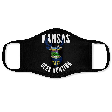 Discover Kansas Deer Hunting Buck Stag Hunter Face Masks