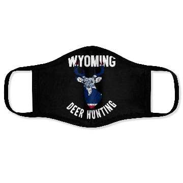 Discover Wyoming Deer Hunting Buck Stag Hunter Face Masks
