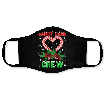 Discover Candy Cane Crew Christmas Sweets Family Matching Face Masks