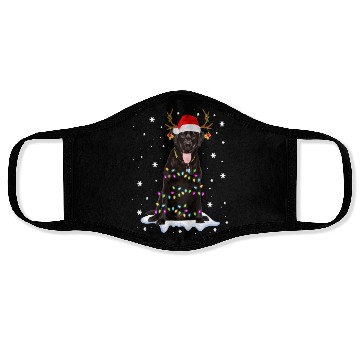 Discover Black Lab Labrador Christmas Tree Light Pajama Dog Face Masks