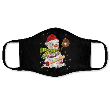 Discover Christmas Baseball Bat Snowman Santa Snowflake Face Masks