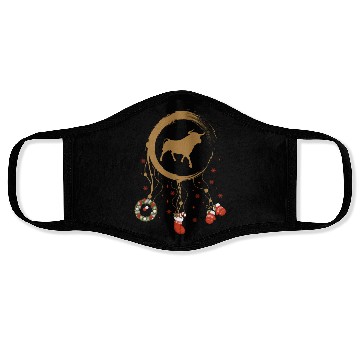 Discover Winter dreamcatcher Christmas Bull Face Masks
