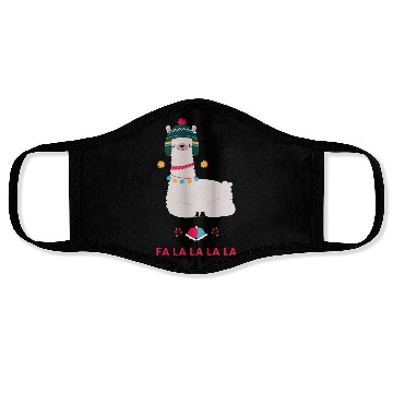 Discover Fa La La La LLama ! Face Masks