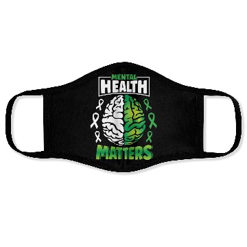Discover Mental Health Matters Spread Awareness Brain Face Masks