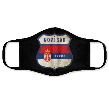 Discover Novi Sad Serbia coat of arms flag design Face Masks