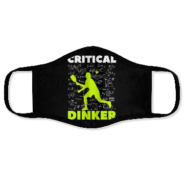 Discover Pickleball Critical Dinker, Funny Pickle Ball. Face Masks