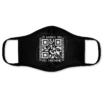 Discover Works On My Machine, Best Software Developer QR Face Masks