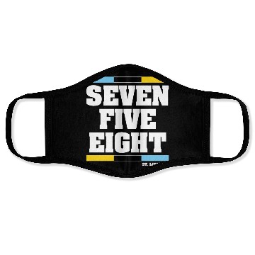 Discover Seven Five Eight (Black) Face Masks