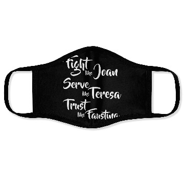 Discover Catholic Saints Joan Teresa Faustina Face Masks