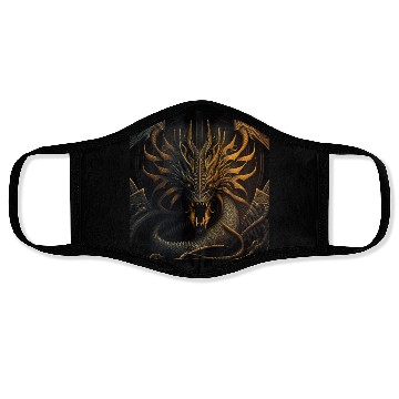 Discover Dark fantasy dragon cover version 2 Face Masks