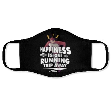 Discover Run jogging sport race training gift Face Masks