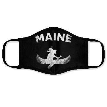 Discover Maine , Paddling Moose Face Masks