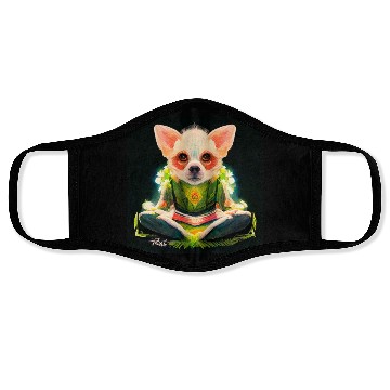 Discover buddhist chihuahua Face Masks