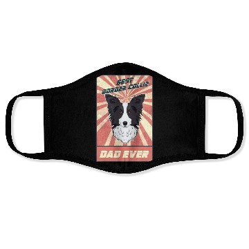Discover Best Border Collie Dad Ever I Border Collie Lover Face Masks