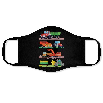 Discover Farm Vehicles Tractor Lover Face Masks