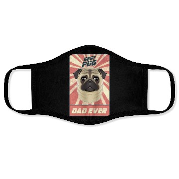 Discover Best Pug Dad Ever I Pug Lover Face Masks