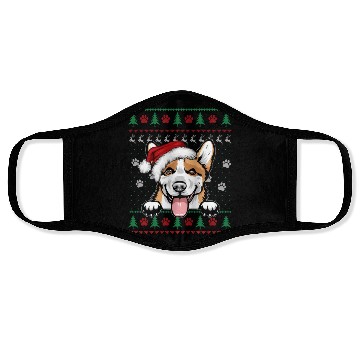 Discover Corgi Christmas Funny Corgi Dog Lover Face Masks