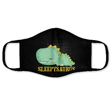 Discover Funny Sleppysaurus Dinosaurs Motif Face Masks
