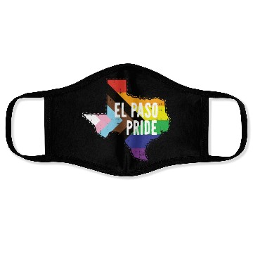 Discover El Paso Pride Gay Lesbian Queer Texas Rainbow Flag Face Masks