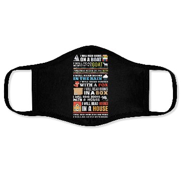 Discover Reading Library Literature Read Books Lover Reader Face Masks