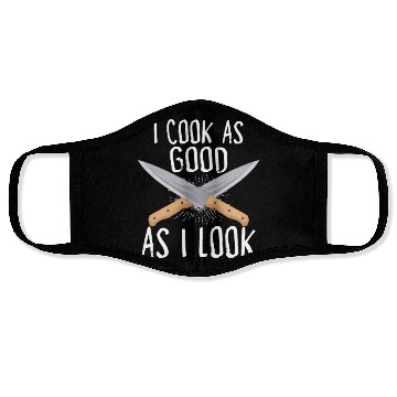 Discover Chef Cook Kitchen Restaurant Knives Cookout Face Masks
