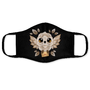 Discover owl mail of leaves Face Masks