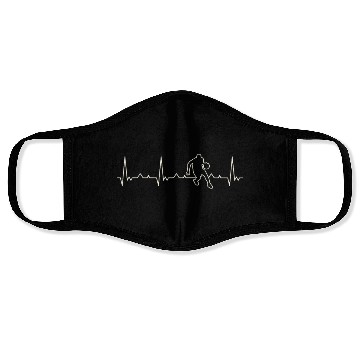 Discover Basketball Player Dribble. Heart. Love. EKG. Face Masks