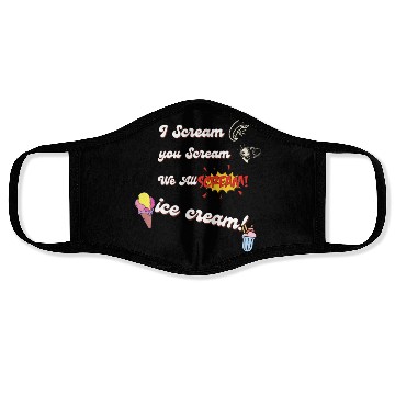 Discover we all scream iceceam Face Masks