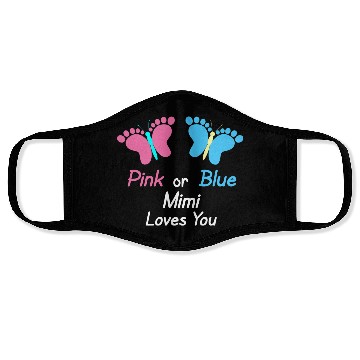 Discover Gender Reveal Mimi K Or Blue Butterflies Face Masks