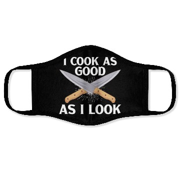 Discover Chef Cook Kitchen Restaurant Knives Cookout Face Masks