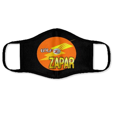 Discover Zapar Orange and Yellow Golf Logo Face Masks