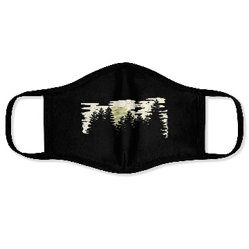 Discover Dark Forest Nature Winter Vintage Face Masks