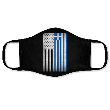 Discover Greece Design for proud Greek Americans Face Masks