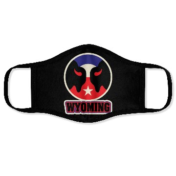 Discover US States WYOMING Face Masks