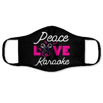 Discover Karaoke Singer 80s Retro Peace Face Masks