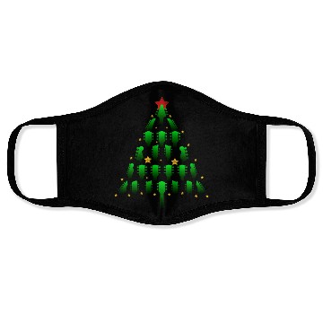 Discover Cool Guitar Christmas Tree Face Masks