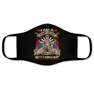 Discover Afghanistan veteran Grumpy old man Face Masks