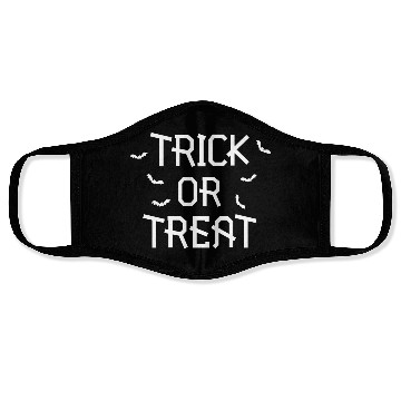 Discover Trick or treat Halloween bat design Face Masks
