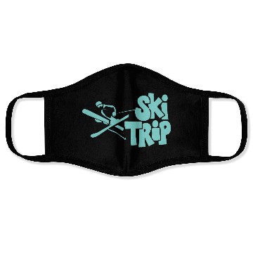 Discover Cool Skiing Ski Trip Face Masks