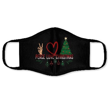 Discover Peace Love Christmas Face Masks