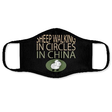 Discover SHEEP WALKING IN CIRCLES IN CHINA Face Masks